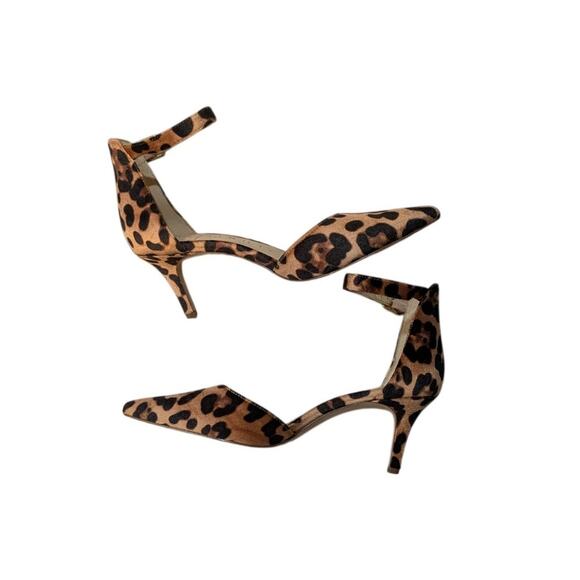 Sole Society Ankle Strap Pointed Toe Heel Leopard Size 7 - Picture 5 of 7